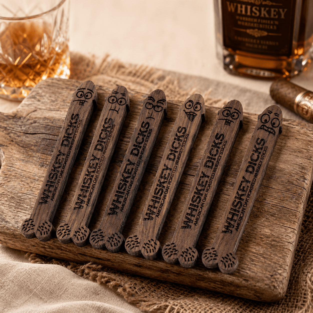 Whiskey Dicks Roasted American Oak Whiskey Aging Sticks - Custom Brew Gear