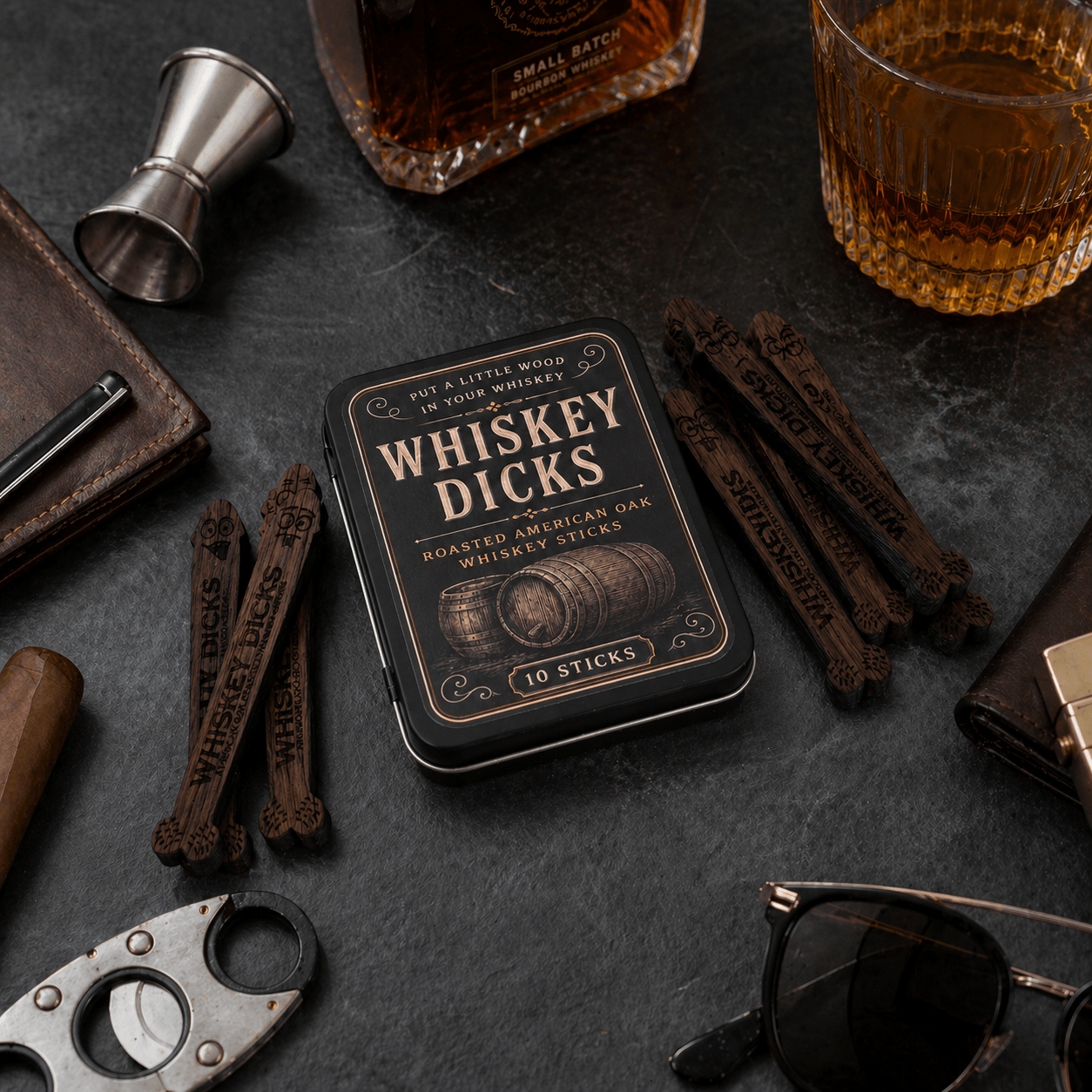 Whiskey Dicks Roasted American Oak Whiskey Aging Sticks - Custom Brew Gear