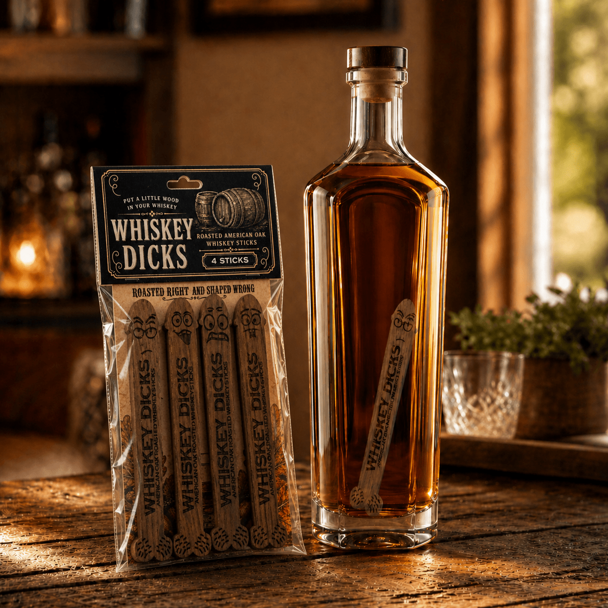 Whiskey Dicks Roasted American Oak Whiskey Aging Sticks - Custom Brew Gear