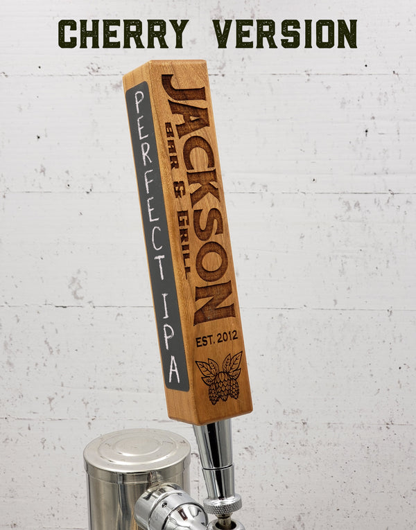 Custom Square Beer Tap Handle with Chalkboards