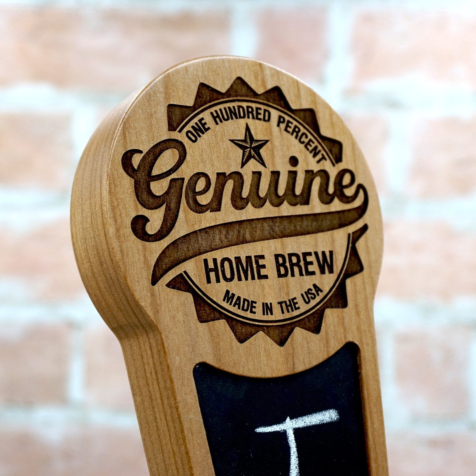 Beer Tap Handle Laser Engraved with Chalkboard - Genuine Home Brew Edition