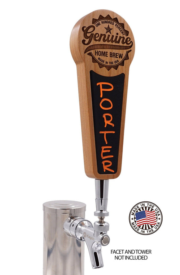 Beer Tap Handle Laser Engraved with Chalkboard - Genuine Home Brew Edition - Custom Brew Gear