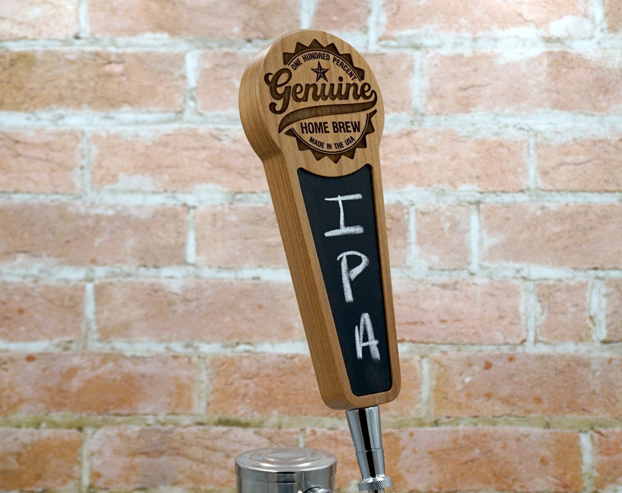 Beer Tap Handle Laser Engraved with Chalkboard - Genuine Home Brew Edition - Custom Brew Gear