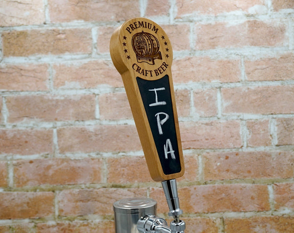 Beer Tap Handle Laser Engraved with Chalkboard - Premium Craft Beer Edition - Custom Brew Gear