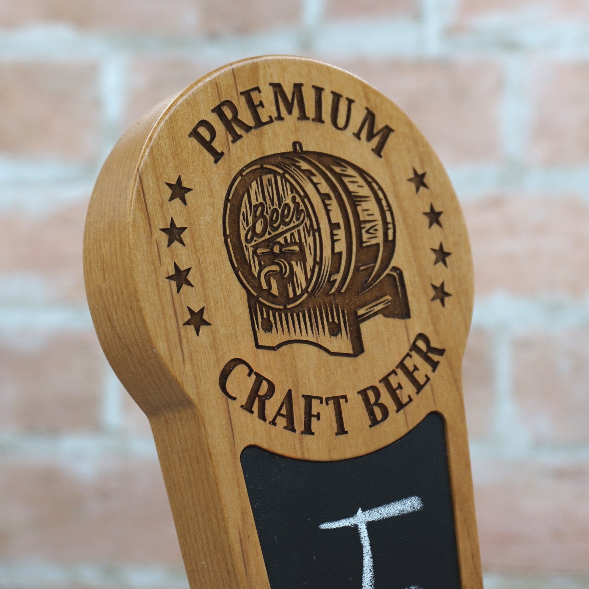 Beer Tap Handle Laser Engraved with Chalkboard - Premium Craft Beer Edition - Custom Brew Gear