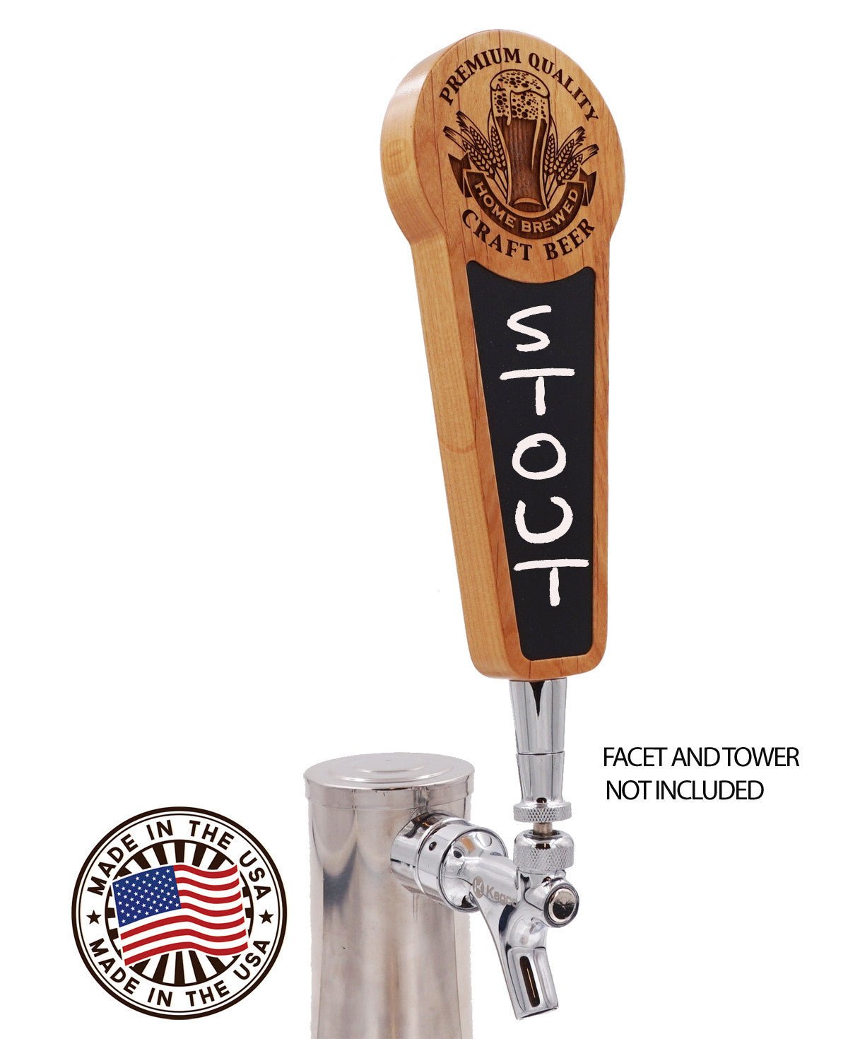 Beer Tap Handle with Chalkboard Insert - Premium Quality Edition - Custom Brew Gear