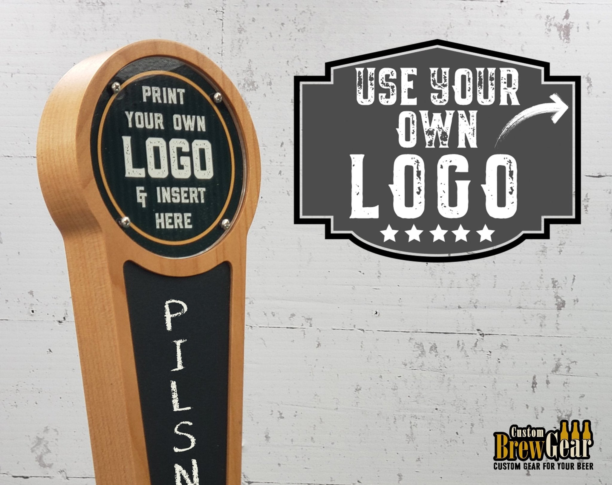 Beer Tap Handle with Changeable logo - Custom Brew Gear