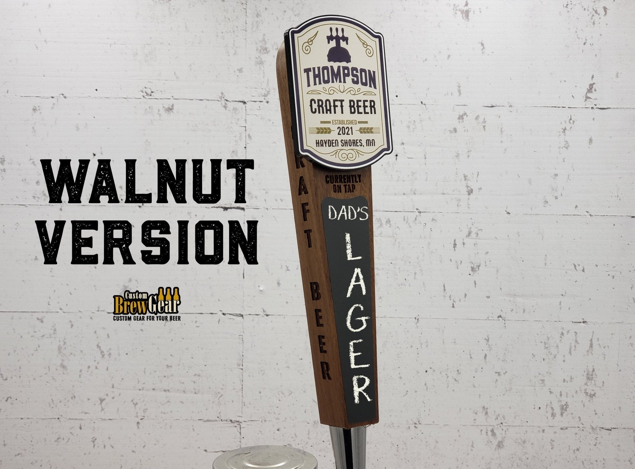 Craft Beer Edition - Custom Color Logo Chalkboard Tap Handle - Custom Brew Gear