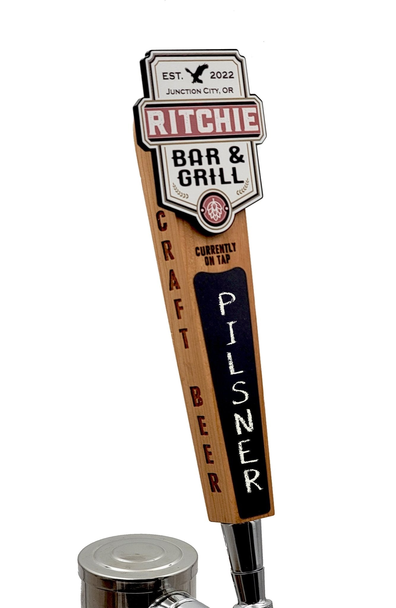 Custom Chalkboard Beer Tap Handle - Eagle Edition - Custom Brew Gear