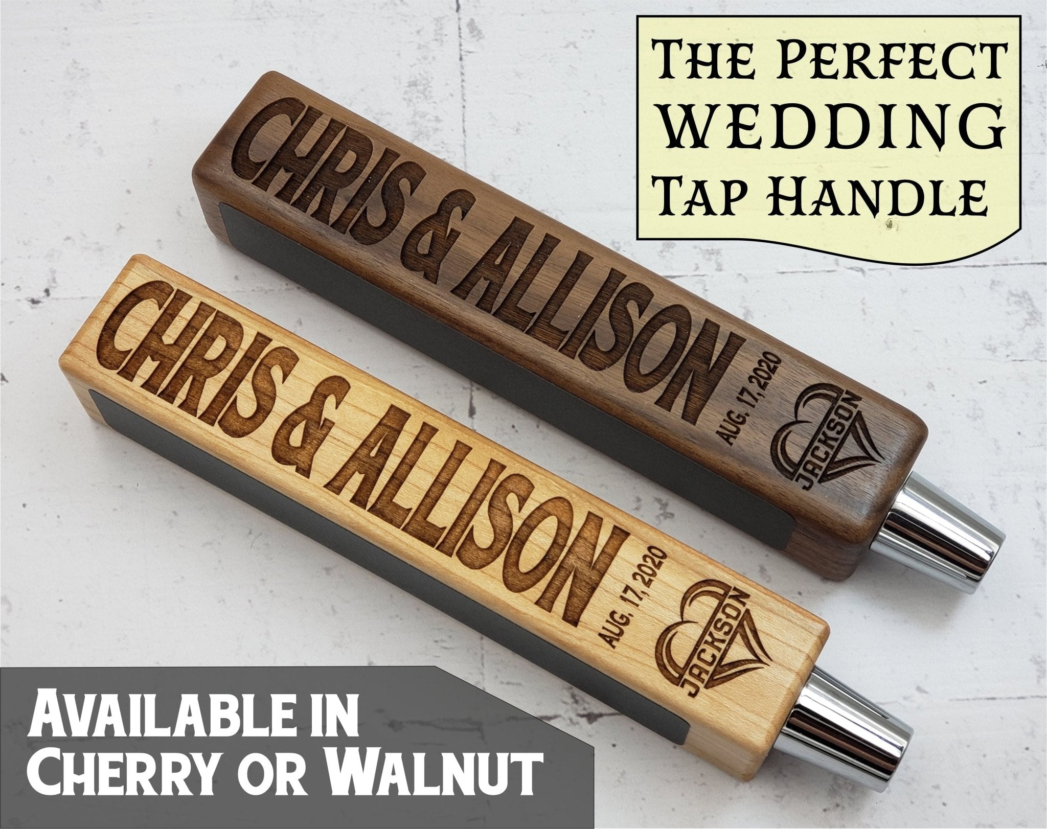 Heart Edition Custom Wedding Beer Tap Handle - Custom Brew Gear