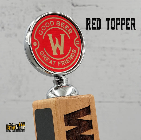 Personalized Beer Tap Handle with Topper - Custom Brew Gear