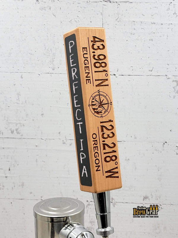 Personalized GPS Beer Tap Handle - Custom Brew Gear