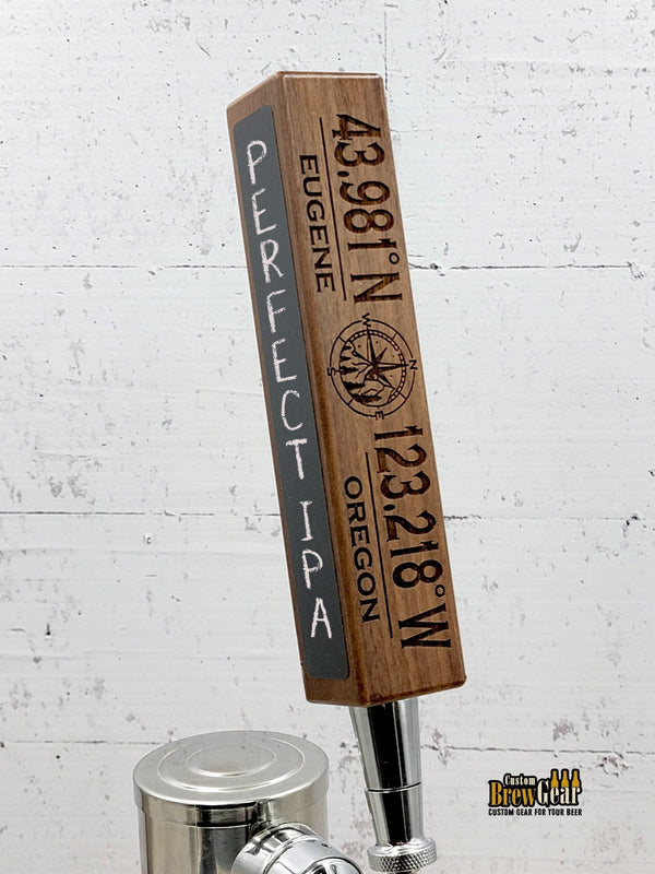 Personalized GPS Beer Tap Handle - Custom Brew Gear