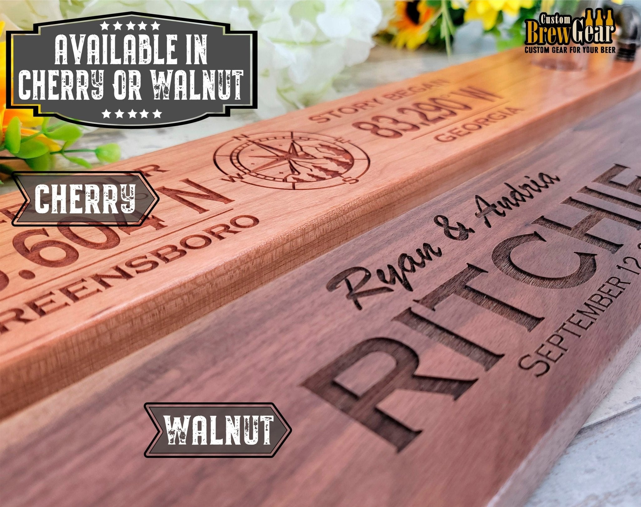 Personalized Heirloom Shot Board | Wedding Shot Board for Couples - Custom Brew Gear