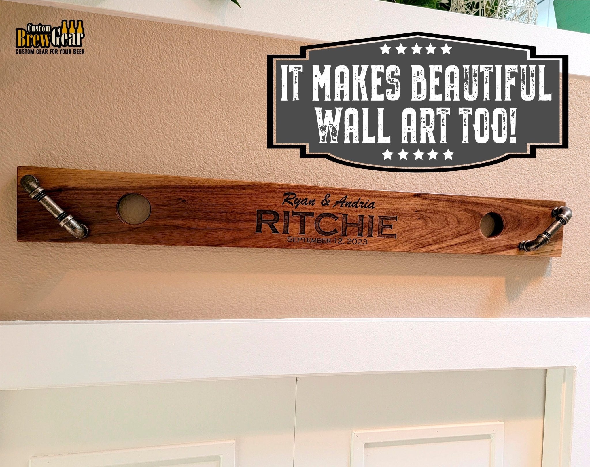 Personalized Heirloom Shot Board | Wedding Shot Board for Couples - Custom Brew Gear