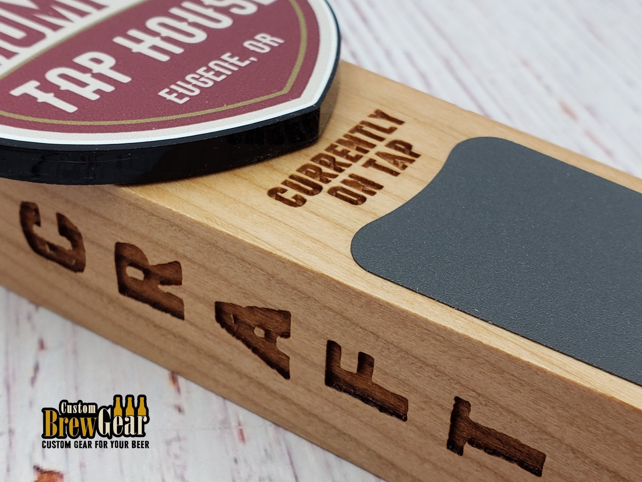 Red Label Edition - Custom Color Logo Chalkboard Tap Handle - Custom Brew Gear