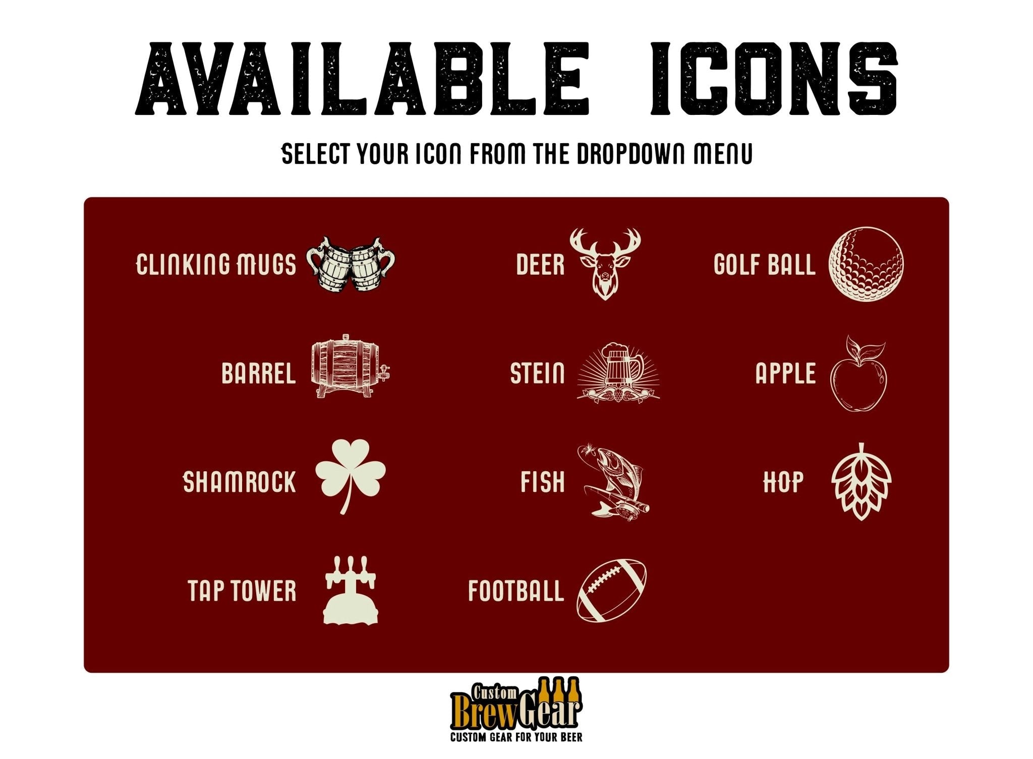 Red Label Edition - Custom Color Logo Chalkboard Tap Handle - Custom Brew Gear