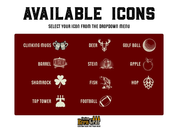 Red Label Edition - Custom Color Logo Chalkboard Tap Handle - Custom Brew Gear