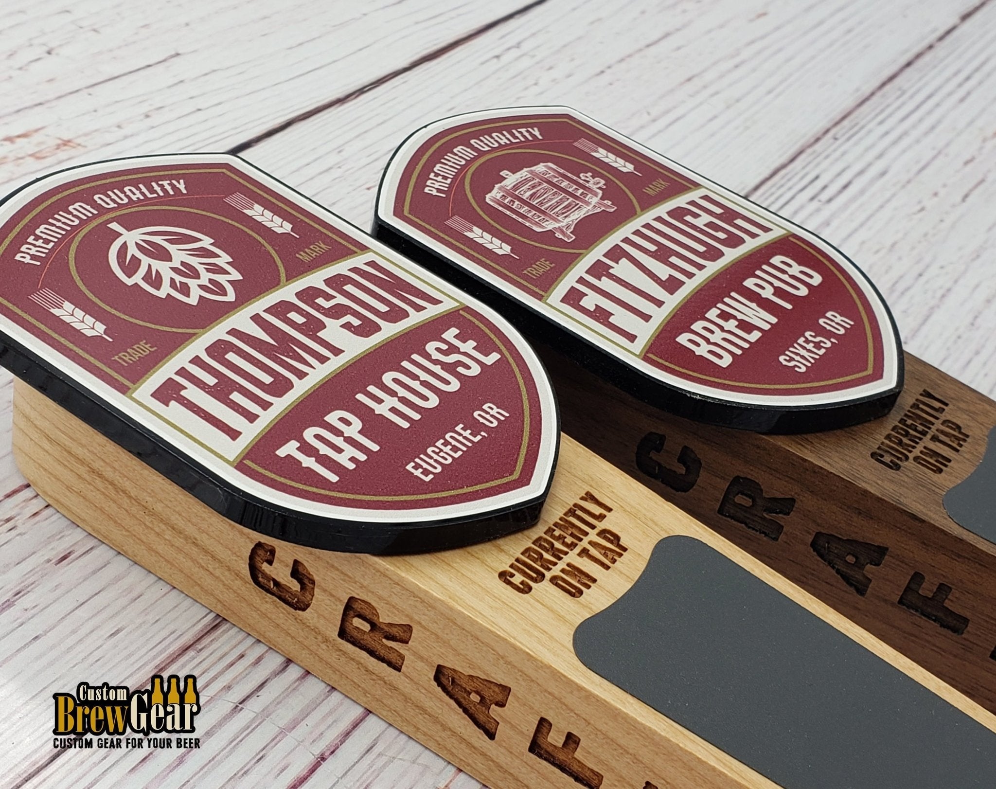 Red Label Edition - Custom Color Logo Chalkboard Tap Handle - Custom Brew Gear