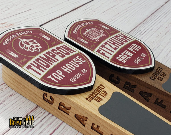 Red Label Edition - Custom Color Logo Chalkboard Tap Handle - Custom Brew Gear